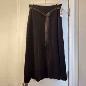 Black suede skirt